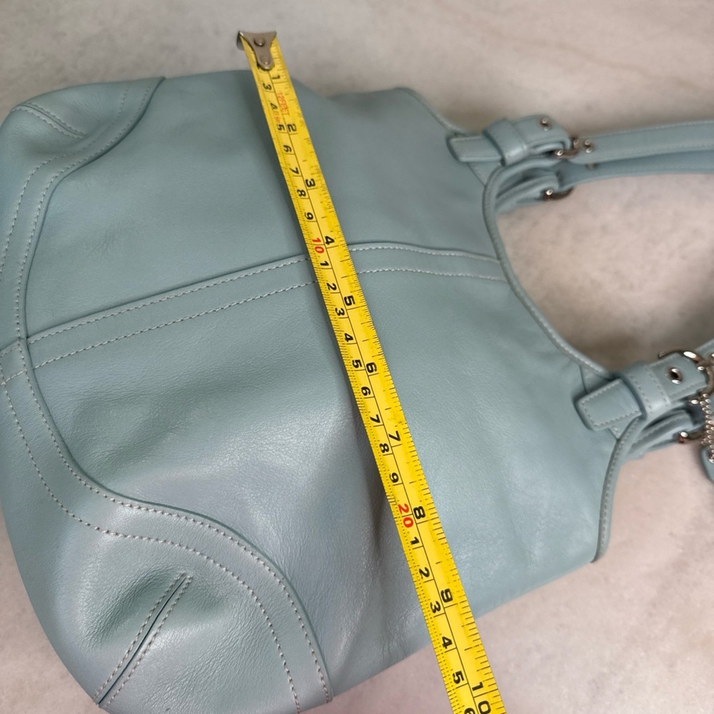 Coach Vtg Soho Soft Blue Leather Shoulder Hobo Bag 4983 Classic Purse 2003 Y2K - Picture 10 of 14